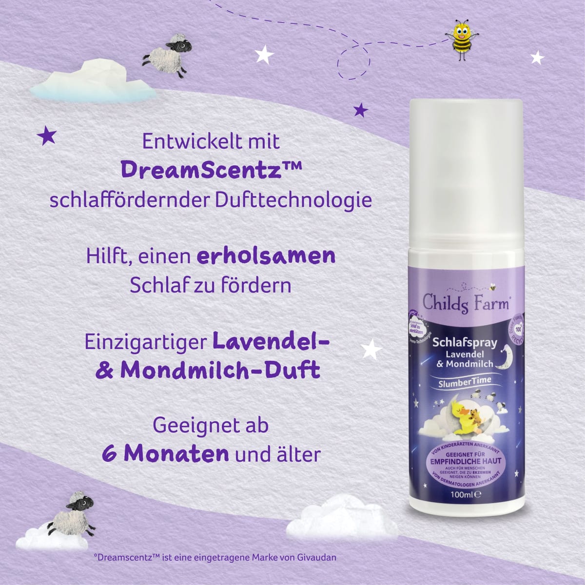 Schlafspray SlumberTime Lavendel & Mondmilch, 100 ml