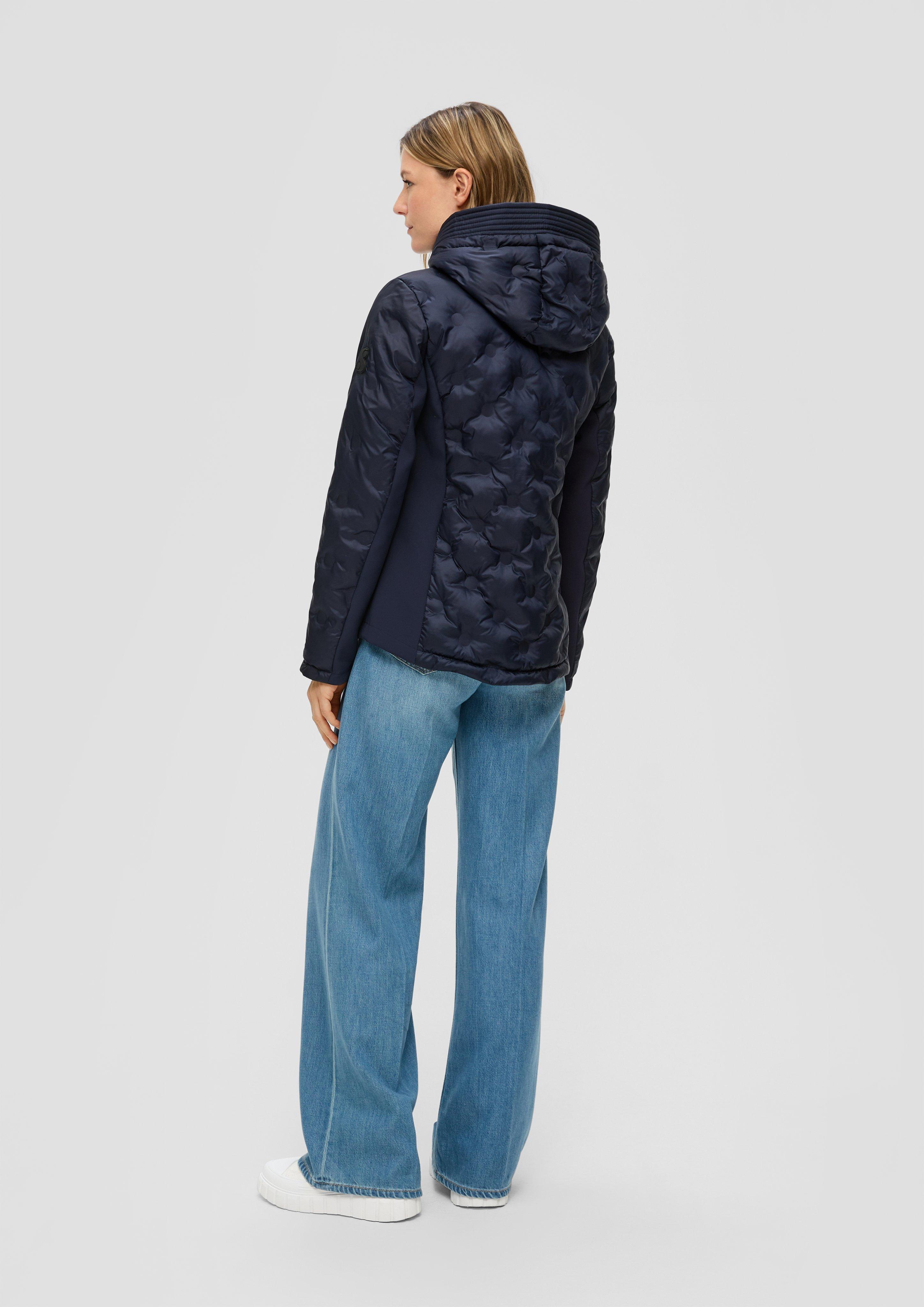 Kapuzenjacke im Fabricmix  2141553-5959