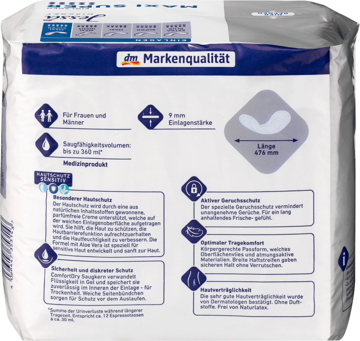 Einlagen Inkontinenz Maxi Super, 10 St