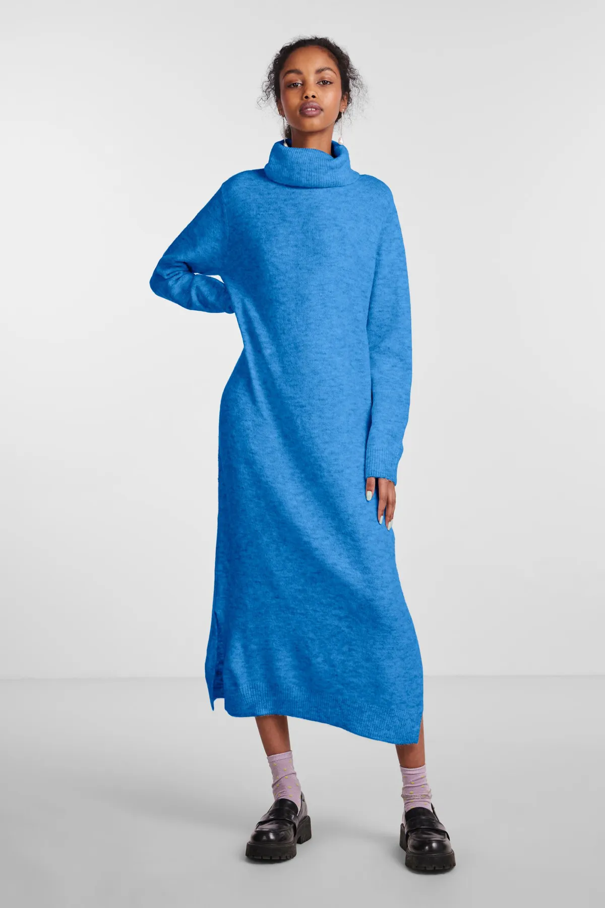 PIECES  Pcjulıana Ls Rollneck Knit Dress Noos Bc