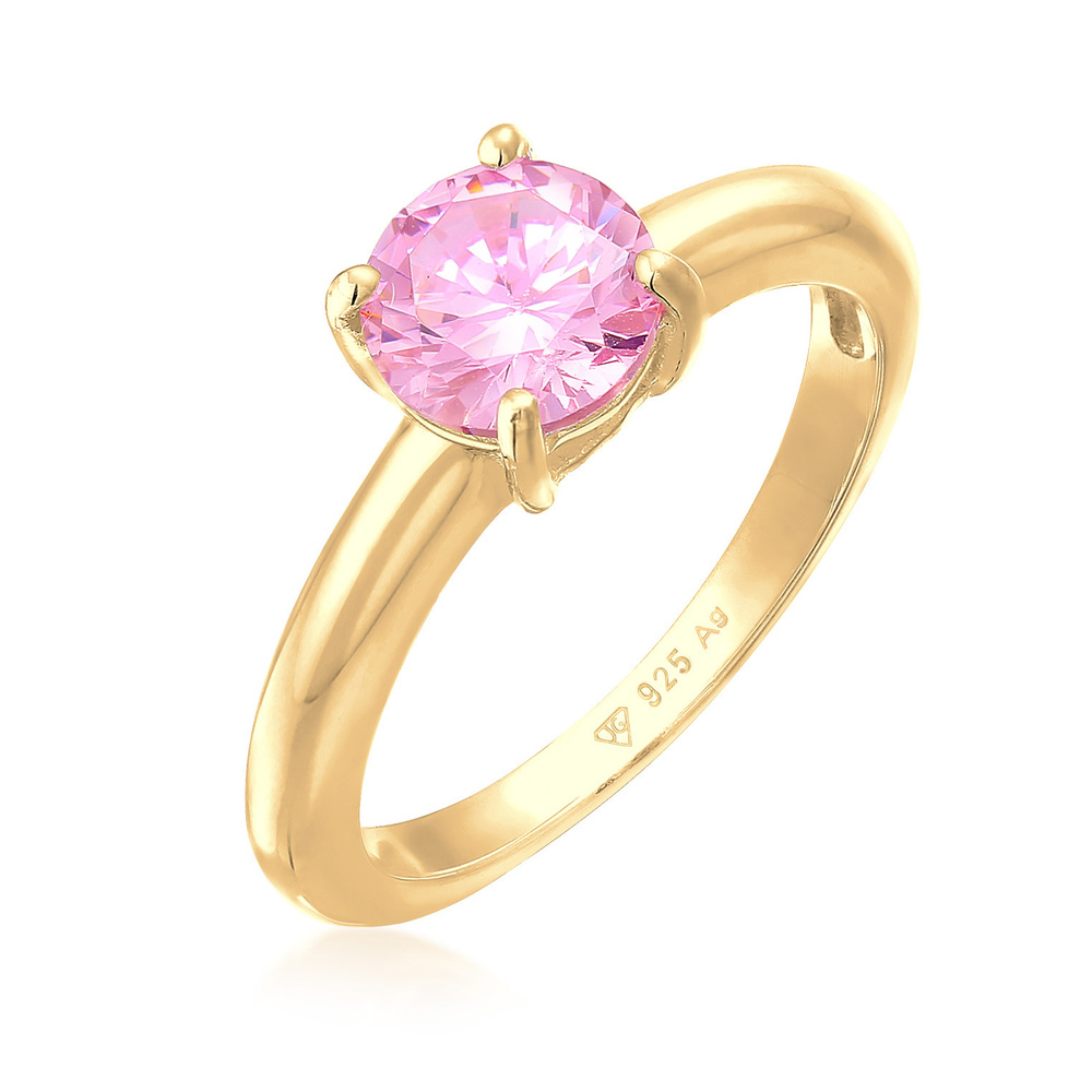 Elli Elli Bague Femmes Solitaire Classique avec cristal de zirconium en argent sterlin Bague