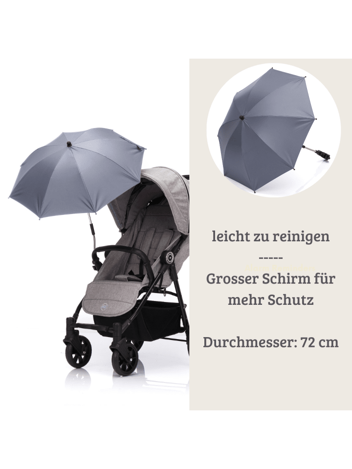 fillikid Sonnenschirm Exklusiv für Kinderwagen & Buggys in Grau günstig kaufen onesize