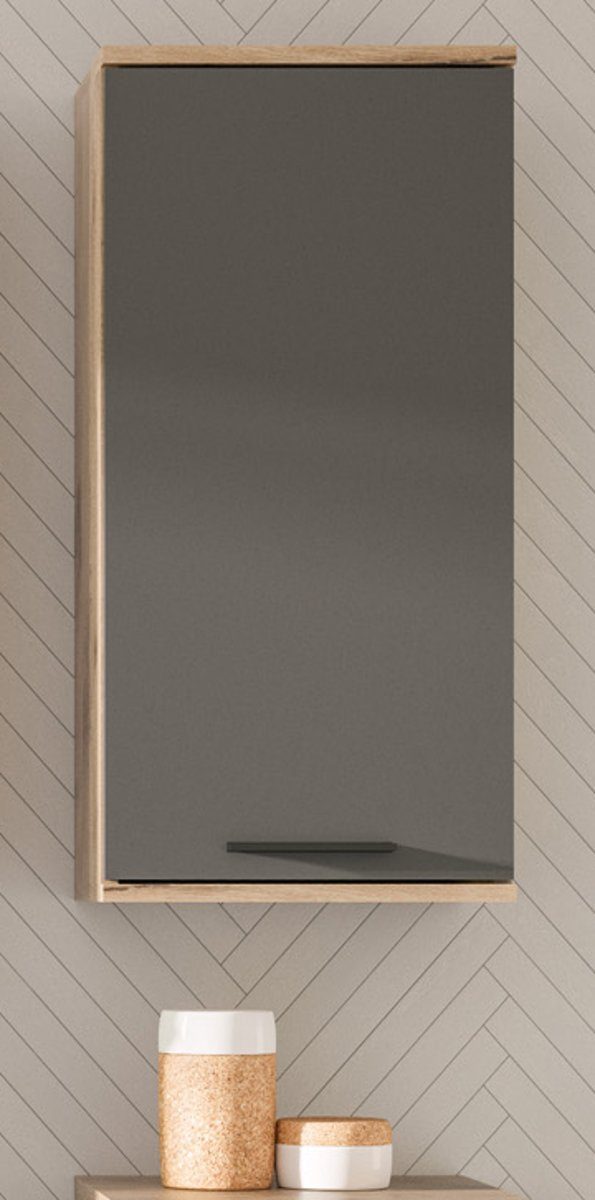 xonox.home Hängeschrank Mason (Badschrank grau und Nox Eiche, BxH 37 x 77 cm) Türanschlag wechselbar, mit Soft-Close