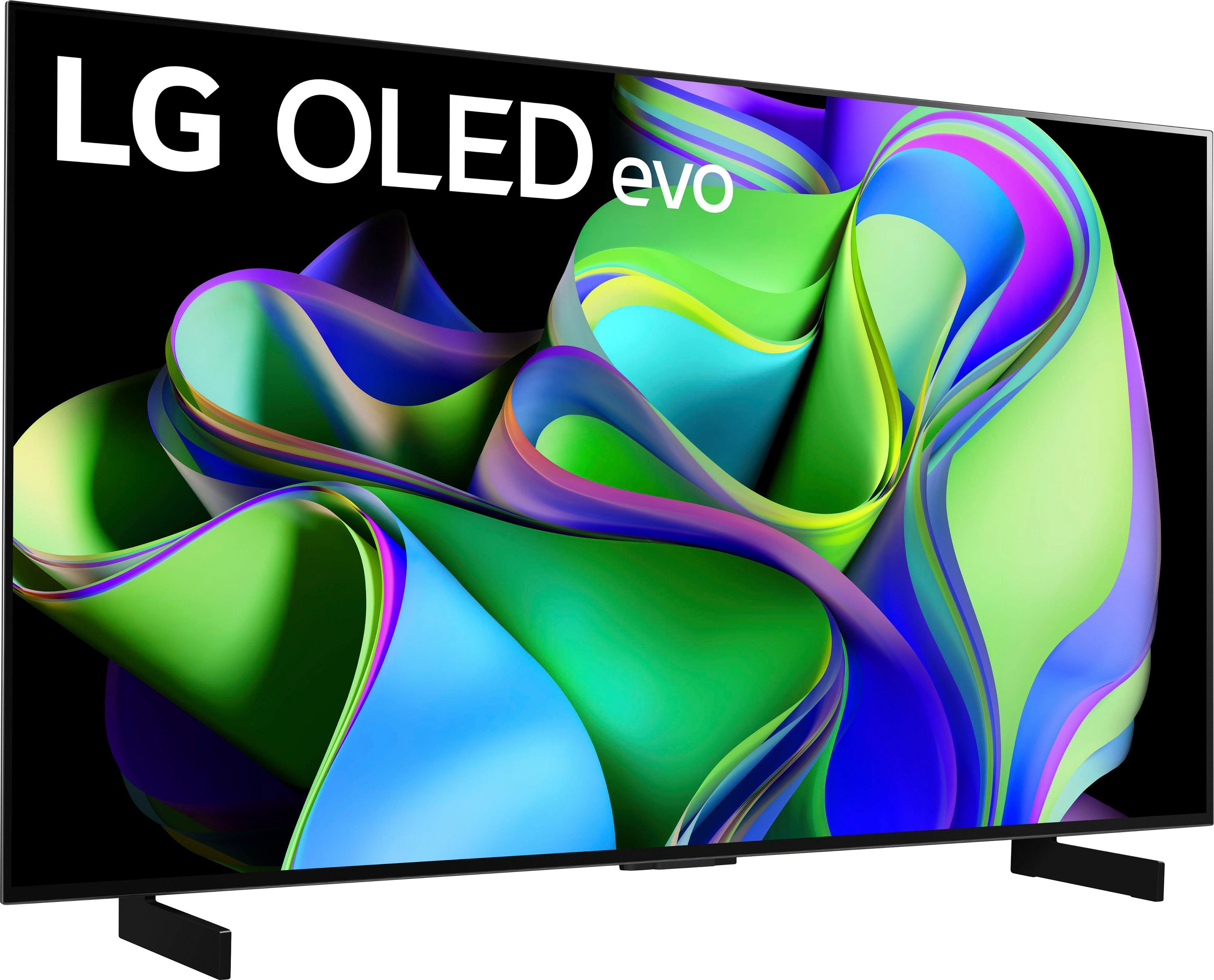 LG OLED42C37LA OLED-Fernseher (106 cm/42 Zoll, 4K Ultra HD, Smart-TV, OLED evo, bis zu 120 Hz, α9 Gen6 4K AI-Prozessor, Twin Triple Tuner)