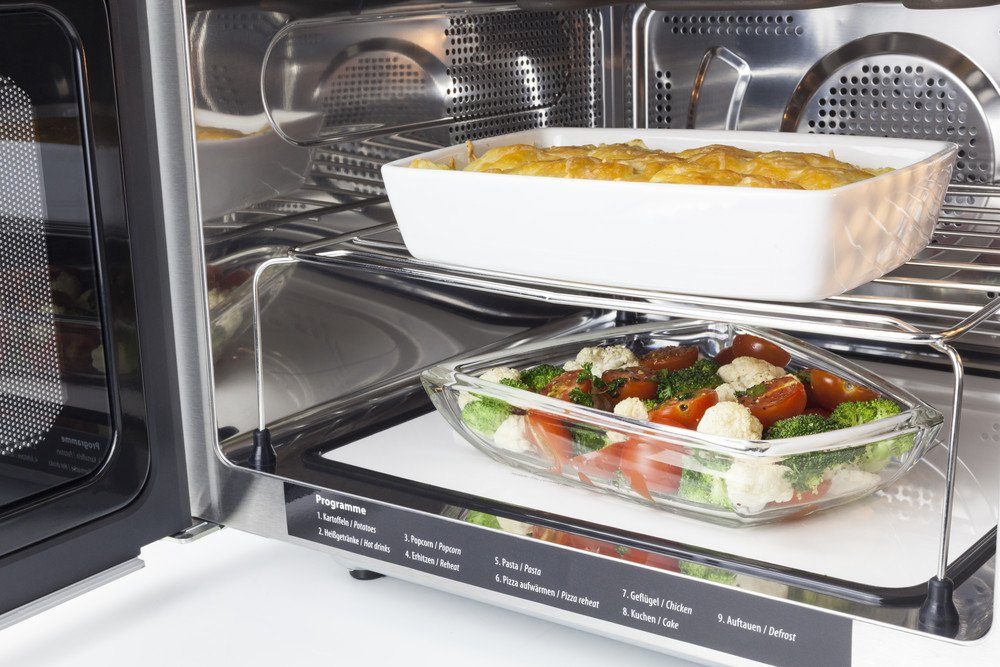 Caso Mikrowelle MCG30 Ceramic chef, Grill und Heißluft, 30 l, 5 Mikrowellenleistungsstufen, 10 Heißluftstufen (110-200 °C)