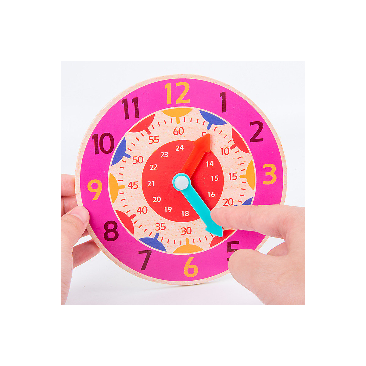 Zeit Erkenntnis Bunte Uhr Frühen Lernen Spielzeug Holz Kleine Uhr Puzzle Spielzeug für Kinder Kinder