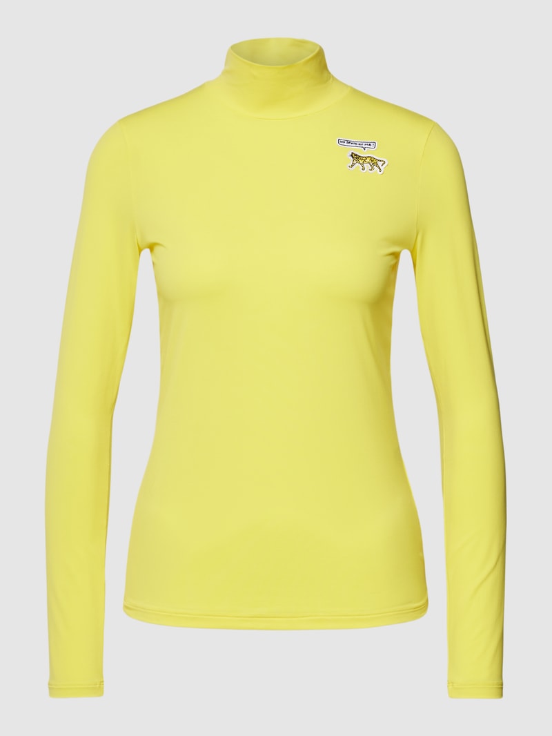 Longsleeve mit Turtleneck in gelb