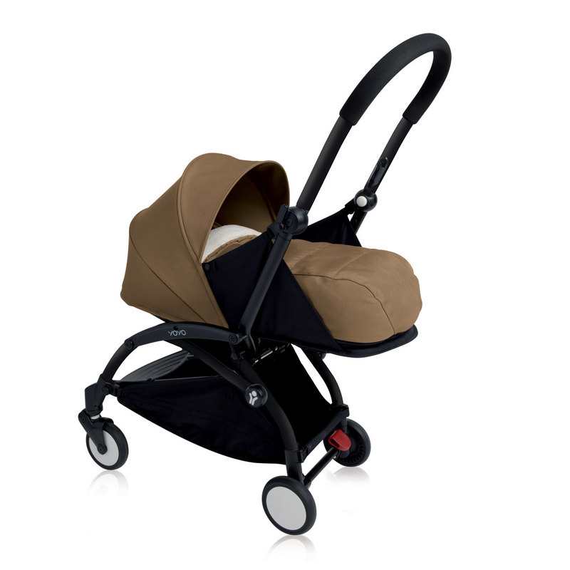Poussette Yoyo2 4 roues châssis noir assise 0+ toffee Babyzen