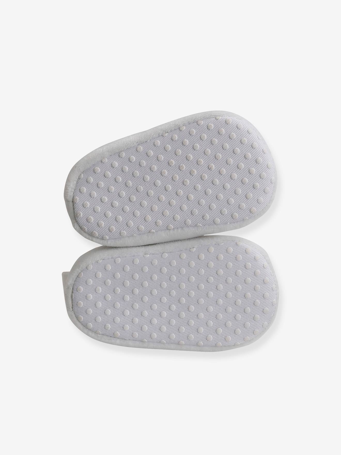 Chaussons de parc chaussettes bébé écru