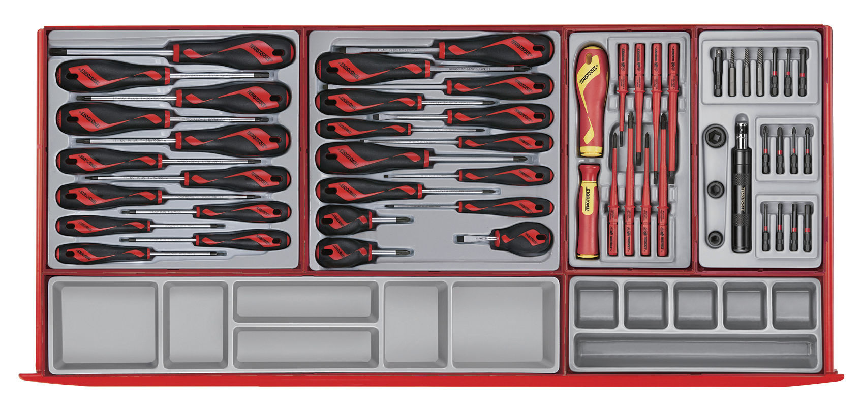 Teng Tools 122390200 TCMM498NBK Vozík na náradie čierny, sada midi master, 8 zásuviek