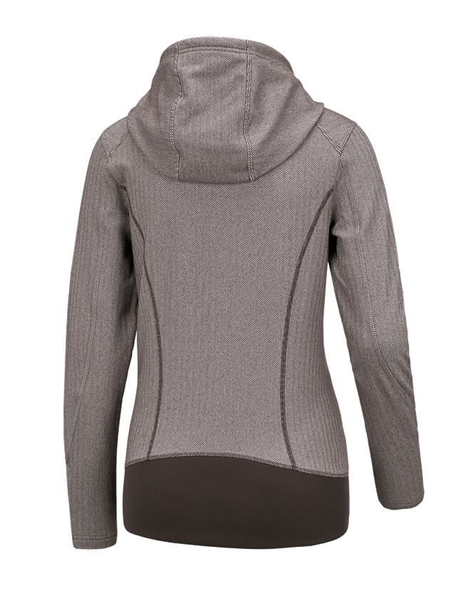 e.s. Funktions Kapuzenjacke herringbone, Damen