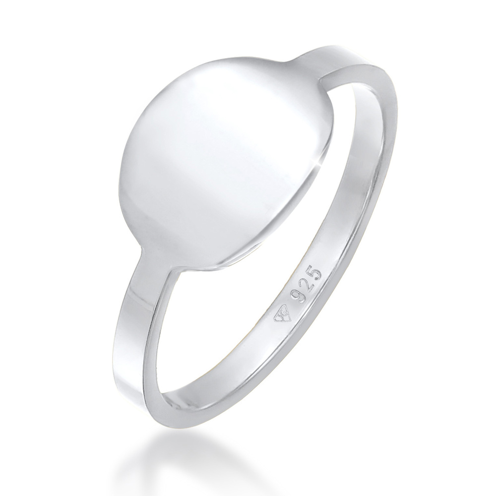 Elli Elli Bague Femmes sceau Basique Tendance Geo Minimal en argent sterling 925 Bague