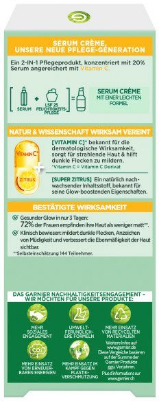 GARNIER Gesichtsserum SkinActive Vitamin C Serum Crème