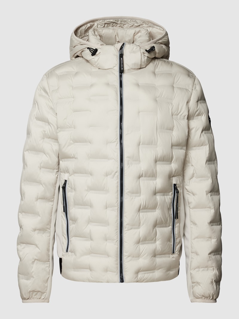 Hybridjacke mit Label-Detail Modell 'REPEAT' in kitt