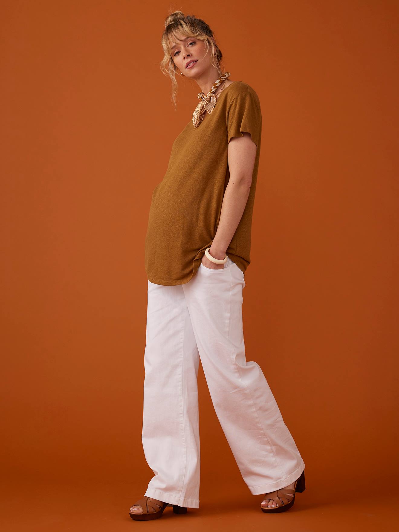 Envie de Fraise Umstands-T-Shirt mit Leinen ENVIE DE FRAISE - bronze