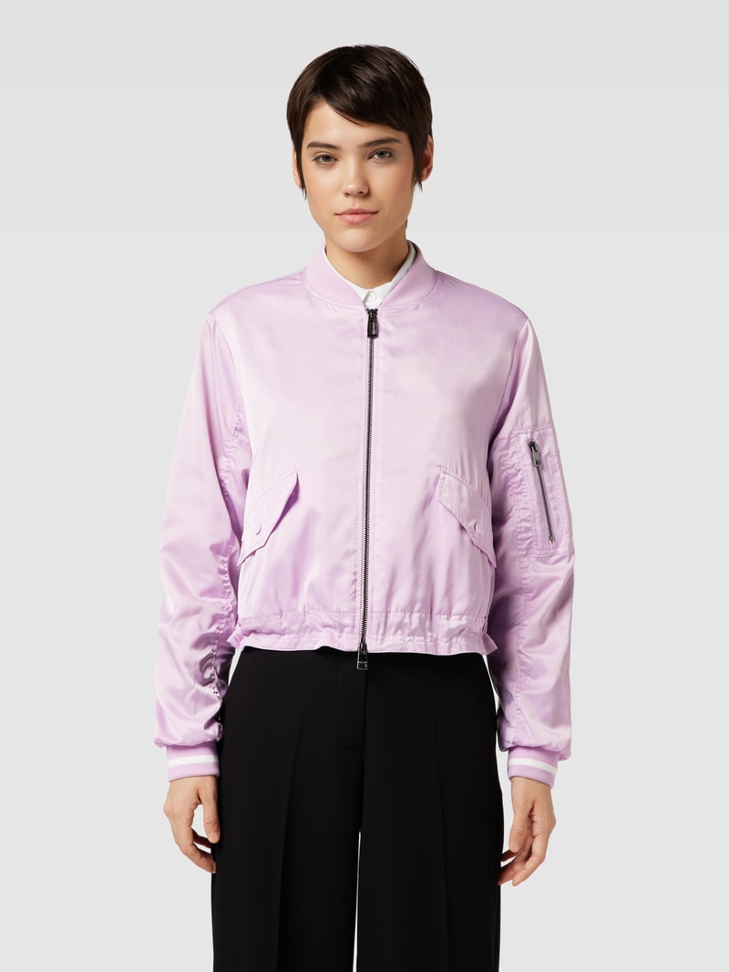 Jacke mit Stehkragen in flieder