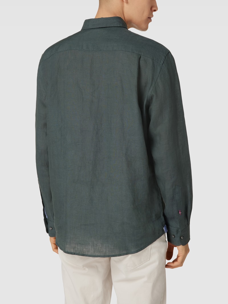 Freizeithemd mit Button-Down-Kragen in stein
