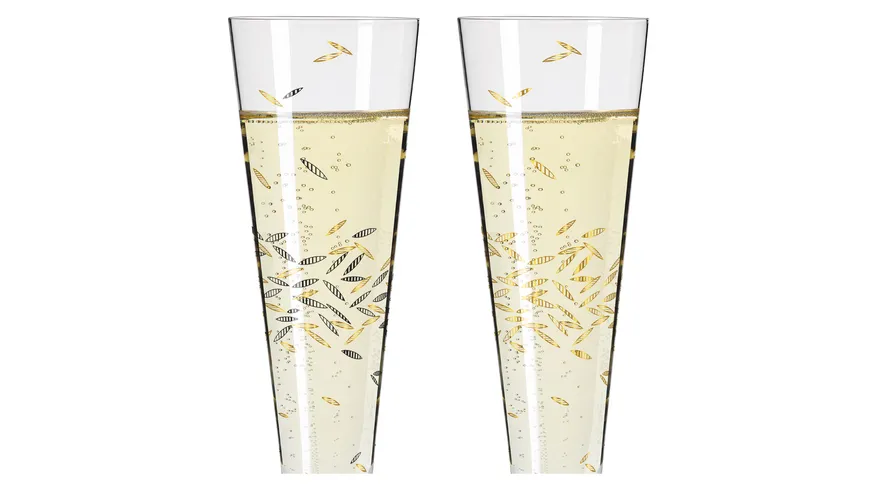 RITZENHOFF  Champagnerglas Goldnacht Set 2-tlg. gold, schwarz