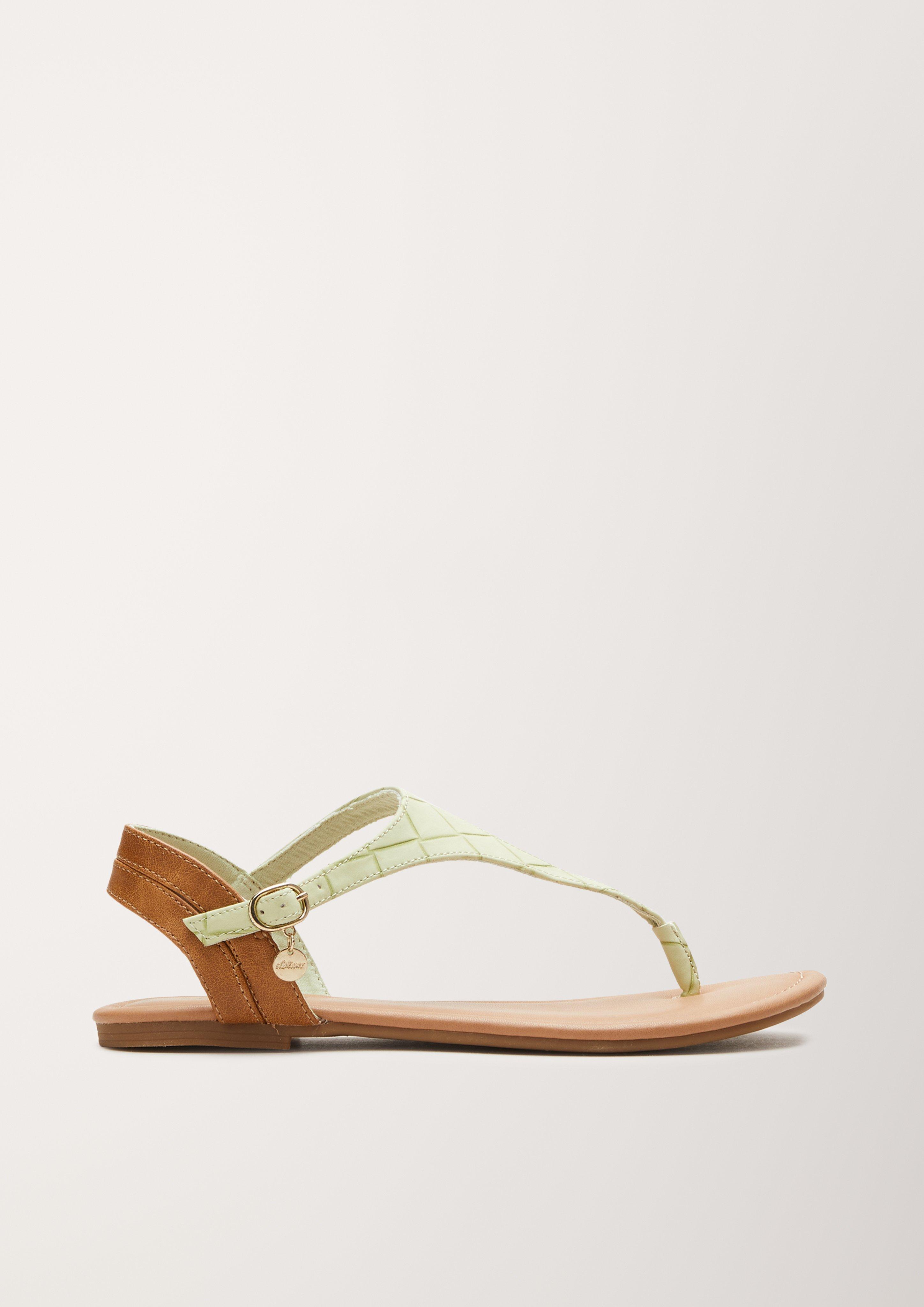 Sandalen in Leder-Optik  6005371-703