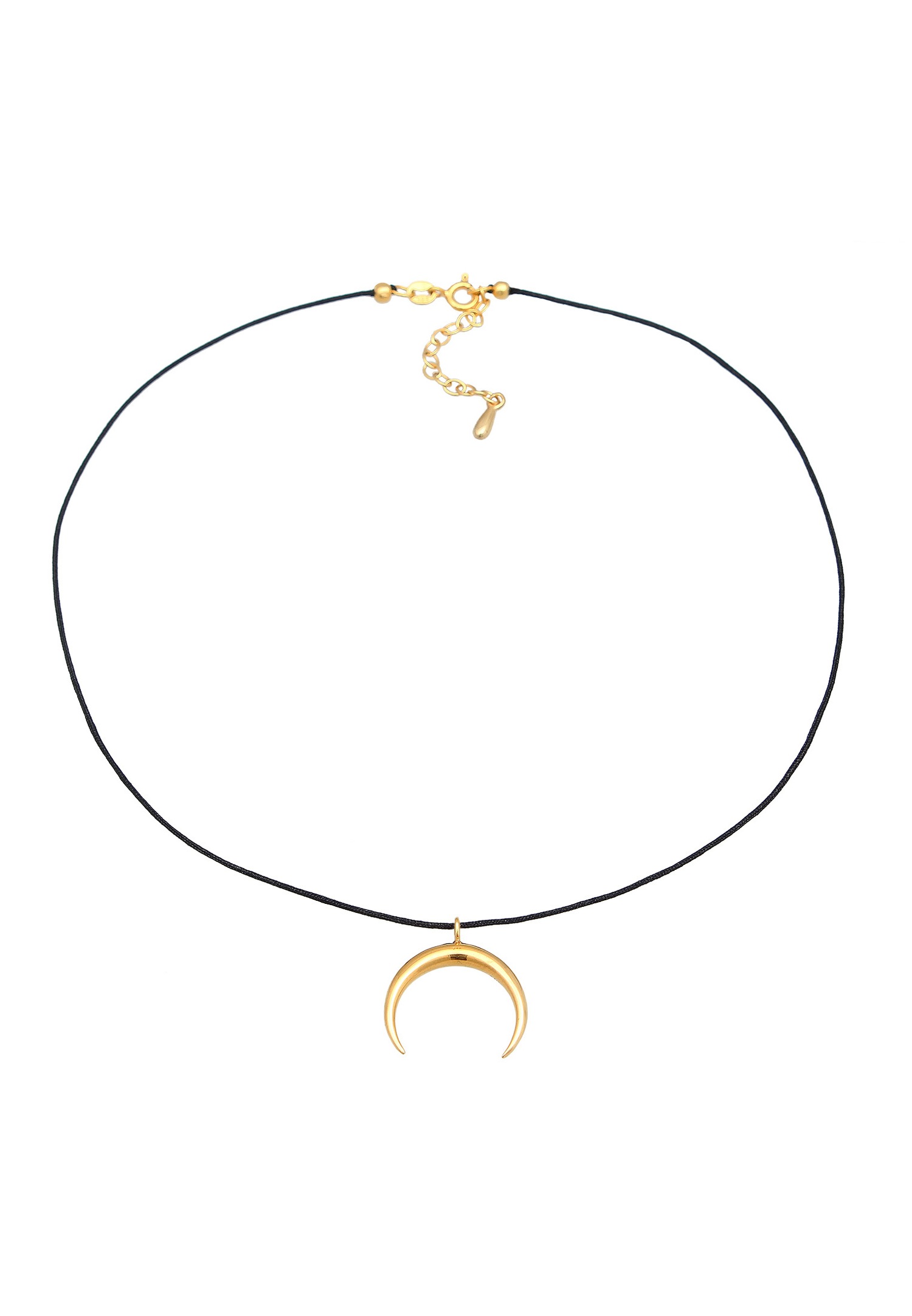 Collana girocollo da donna Elli con ciondolo a mezzaluna in nylon e argento sterling 925.