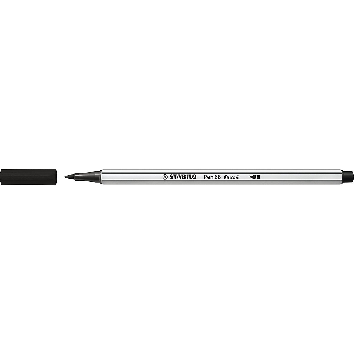 Premium-Filzstift Pen 68 brush, Pinselspitze für variable Strichstärken, schwarz