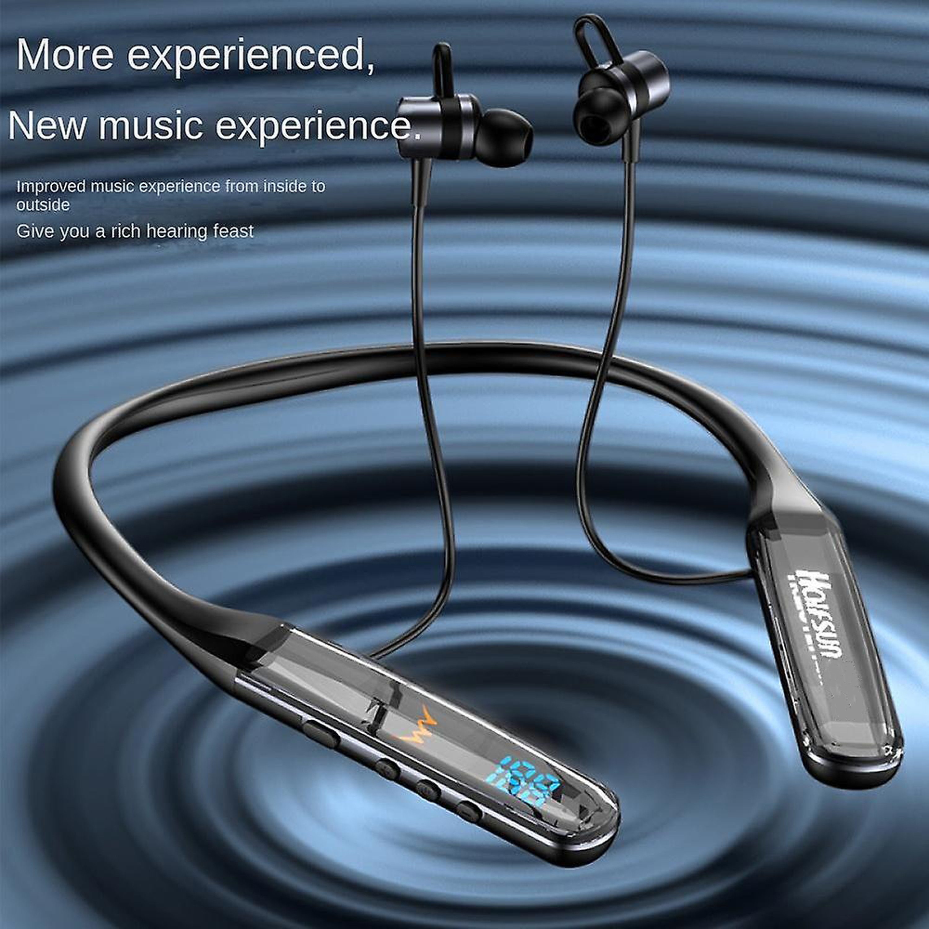 Mutoy Sport kopfhörer Bluetooth, Bluetooth 5,3 Kopfhörer Sport in Ear Sport-Kopfhörer (mit 100 Std HiFi Sound IPX6 Wasserdicht Earbuds, Magnetisches Ultraleicht Ohrhörer mit Noise Cancelling)