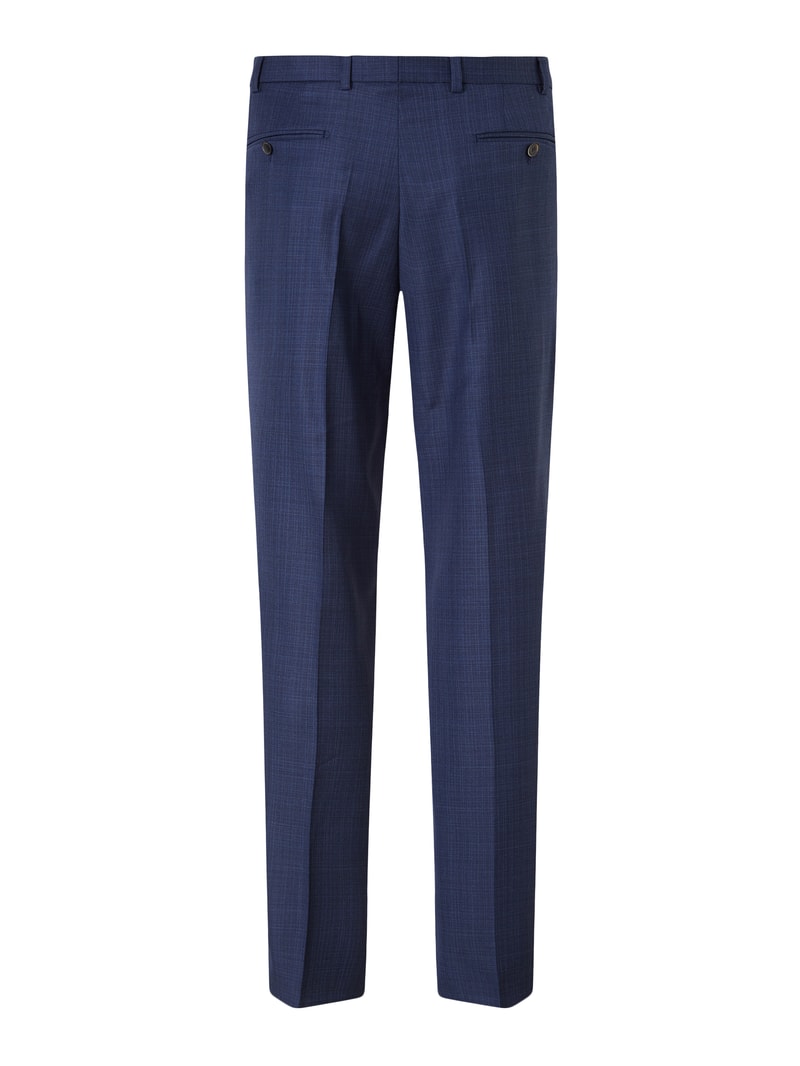 Modern Fit Anzughose aus Schurwolle Modell 'Per' in marineblau