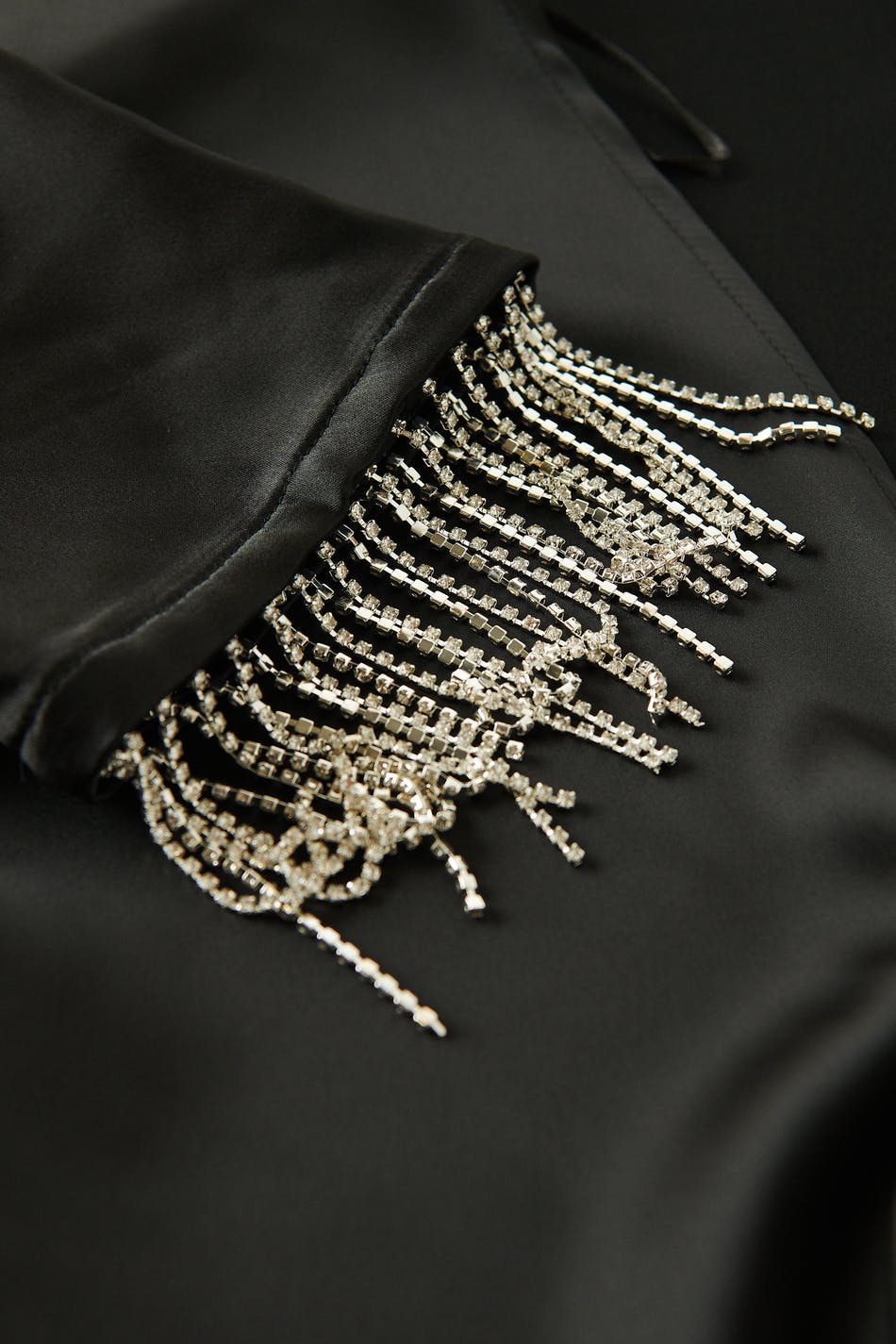 Rhinestone fringe blouse