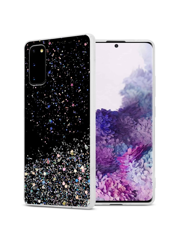 cadorabo Hülle für Samsung Galaxy S20 Glitter in Schwarz mit Glitter günstig kaufen onesize