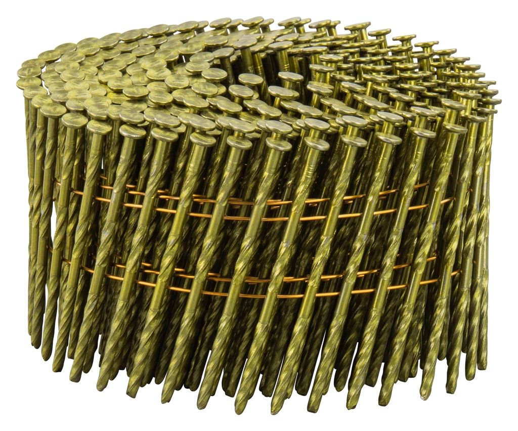 Makita-tarvikkeet F-31269 Naulat litteällä rullalla 2,5 x 65 mm Sinkitty Kierretty Tasainen/keltainen pinnoite 8100 kpl