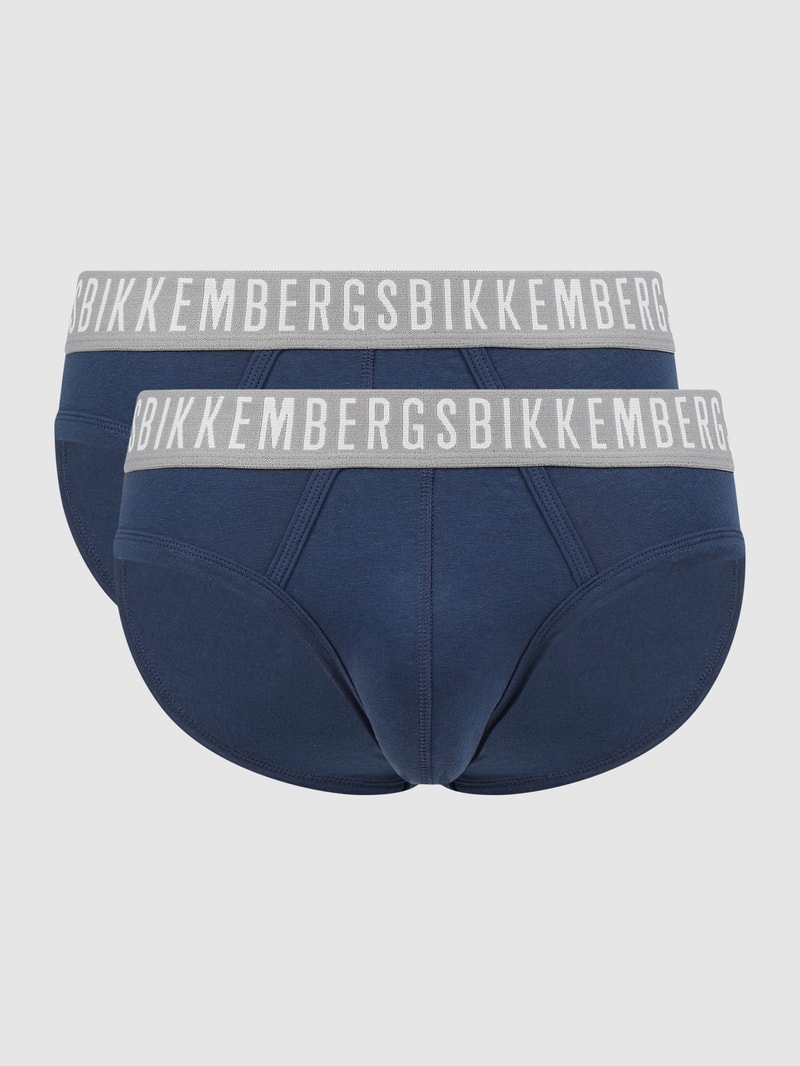 Slip mit Stretch-Anteil im 2er-Pack in marineblau