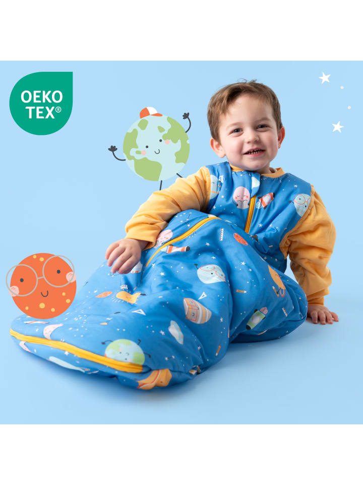 Schlummersack Babyschlafsack, 1.0 TOG in Blau-Gelb günstig kaufen