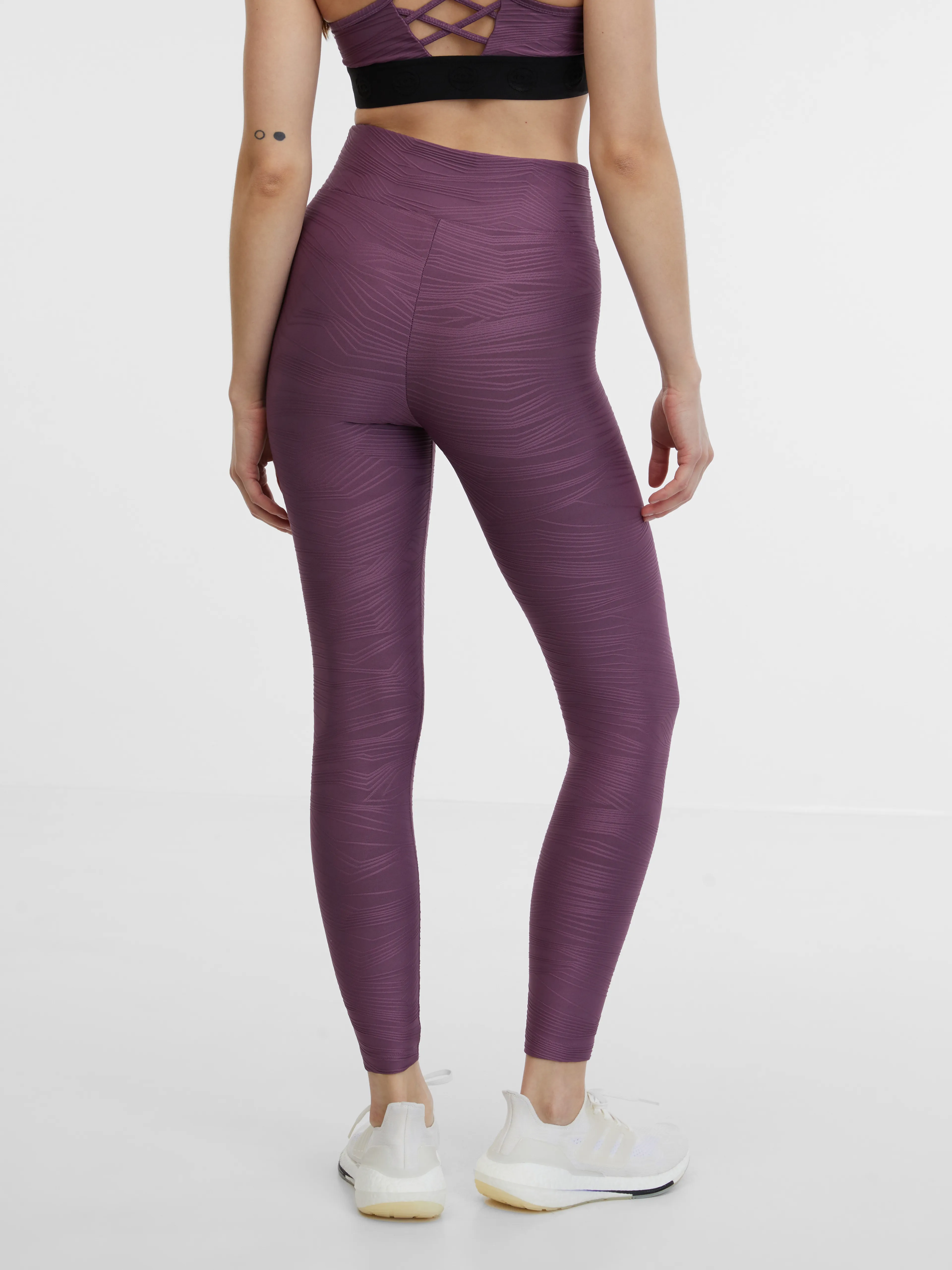 Lila gemusterte Damen-Sport-Leggings ORSAY