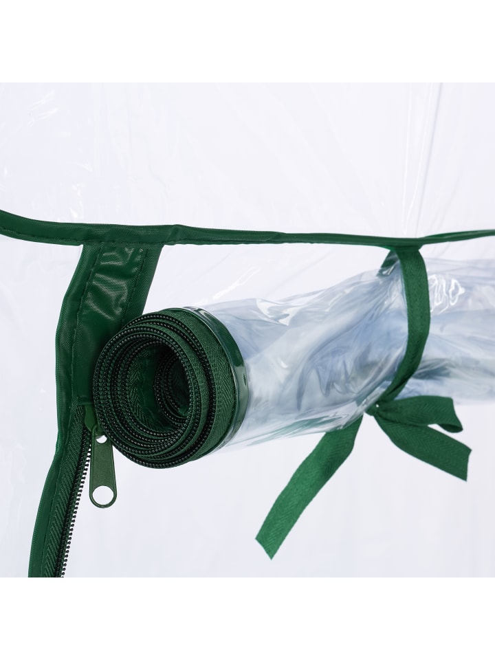 relaxdays Balkongewächshaus in Transparent/ Grün - (B)89 x (H)153 x (T)49 cm günstig kaufen onesize