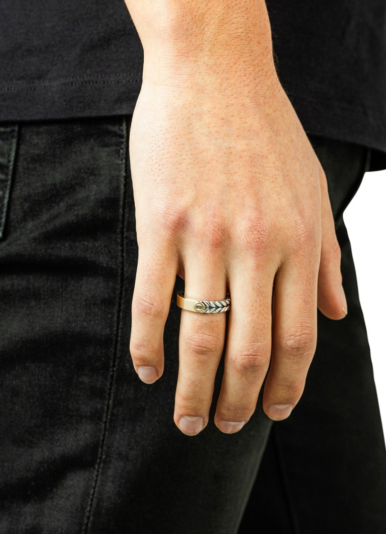 Buddha to Buddha Barbara Small Dual ring in silver with 14-carat gold detail