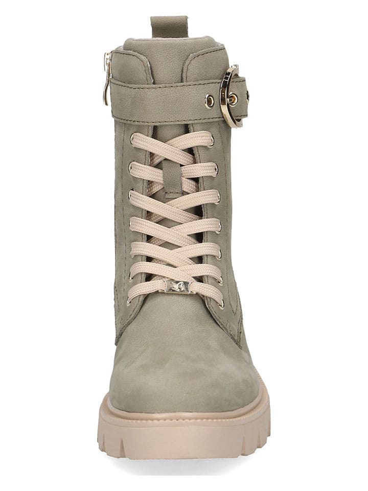 Caprice Leder-Boots in Khaki günstig kaufen