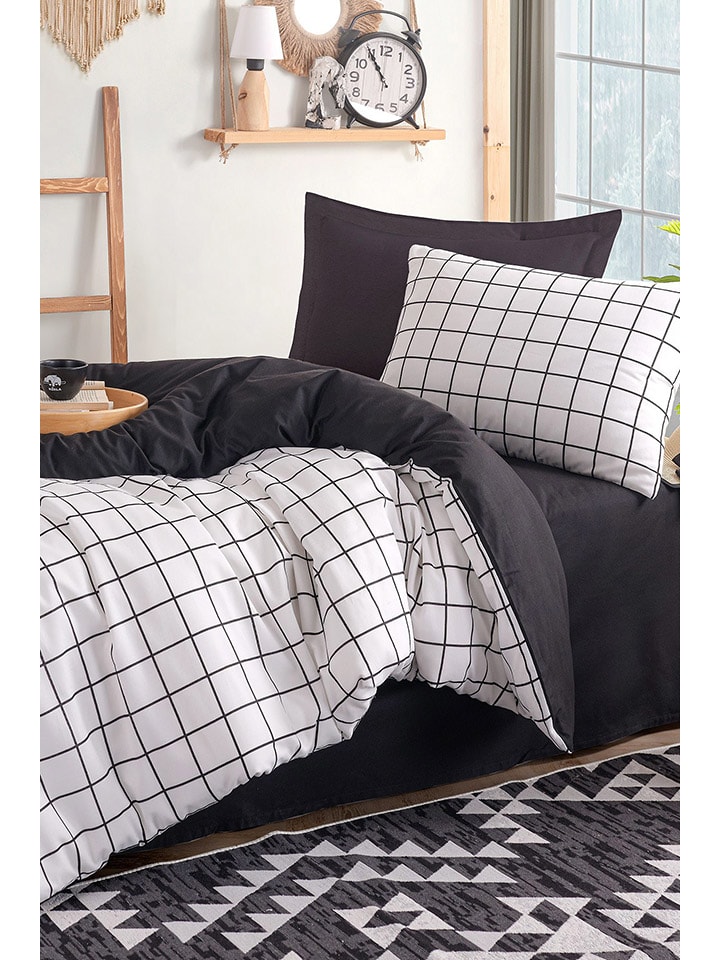 Elizabed Bettwäsche-Set in Schwarz/ Weiß günstig kaufen