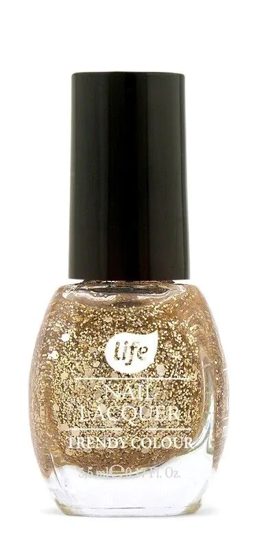 LIFE Trendy Colour Blizgučių Nagų Lakas 5.5g No. 190