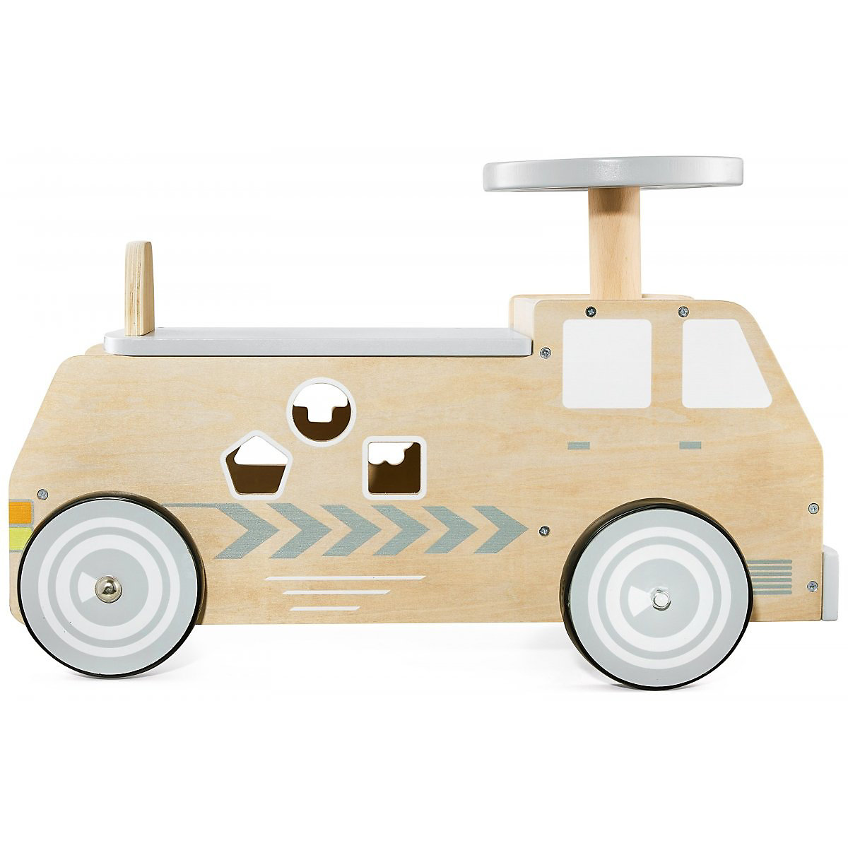 Aufsitzauto aus Holz Rutschauto mit Aufbewahrungsfach