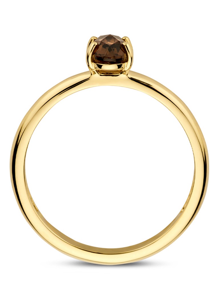 Anello Blush in oro giallo 14 carati con quarzo 1242YSQ