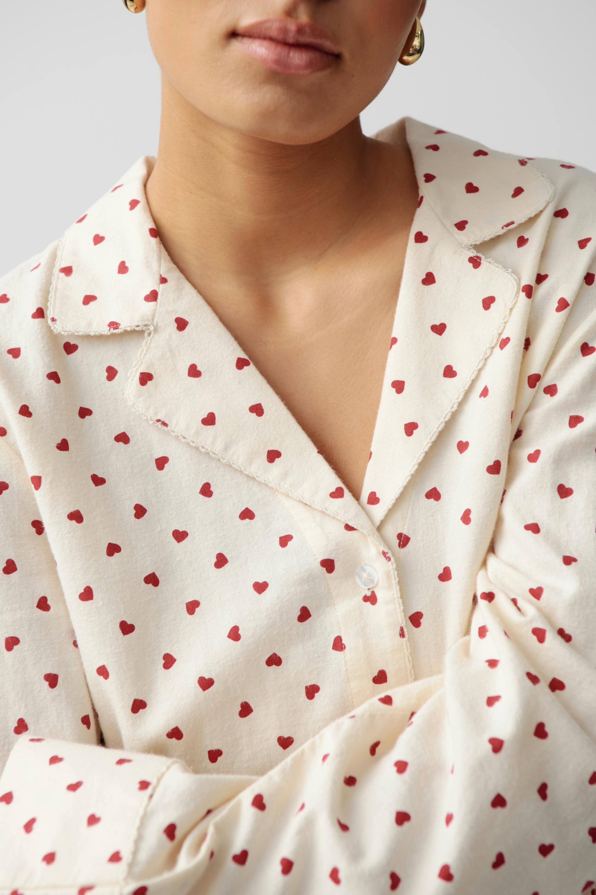 Flannel pyjamas shirt