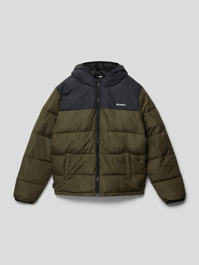 Steppjacke mit Reißverschlusstaschen Modell 'PUFFA CLASSIC YOUTH' in olivgrün