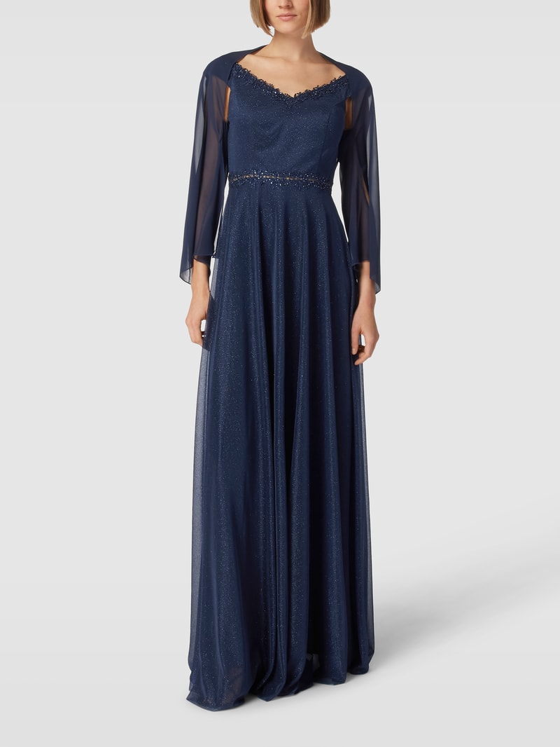 Bolero mit offener Vorderseite in marineblau