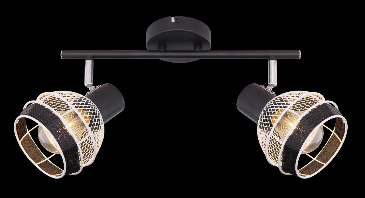 Globo Lighting - GRIDDY - Strahler Metall schwarz matt, 2x E27