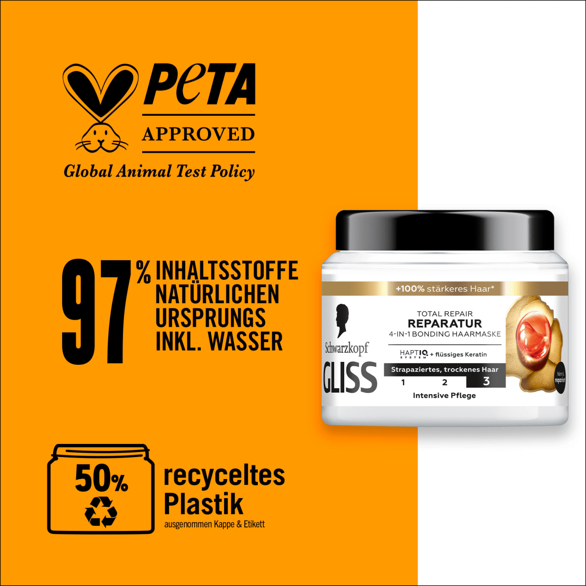 Haarmaske 4in1 Total Repair, 400 ml