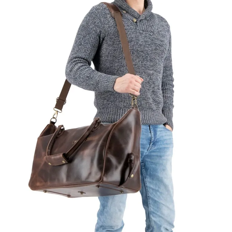 Buckle & Seam Leder Weekender Linwood - Braun \/ Dots