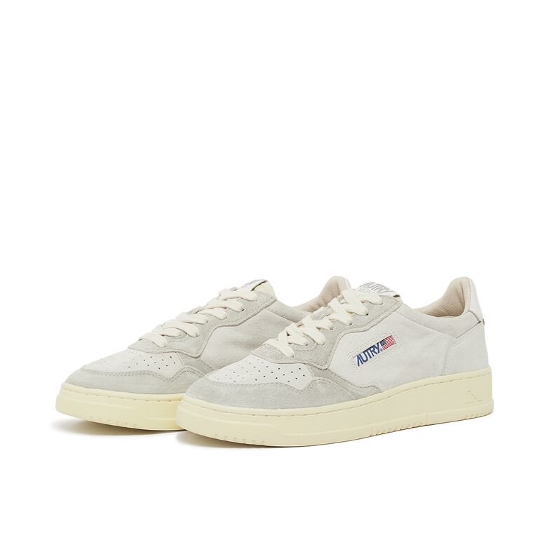 Autry Wmns Medalist Low mixsuede cream/wht