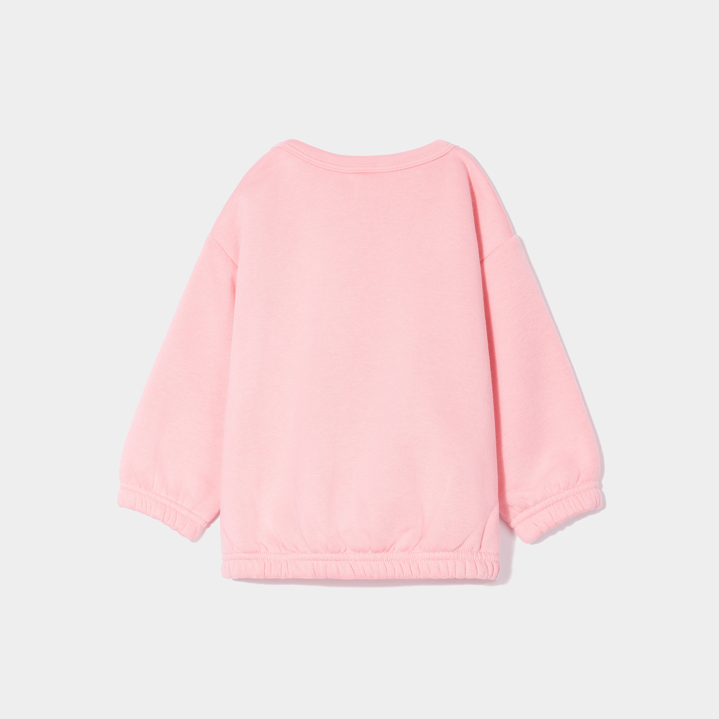 Sweat manches longues épaule boutonnée rose bébé fille | La Halle
