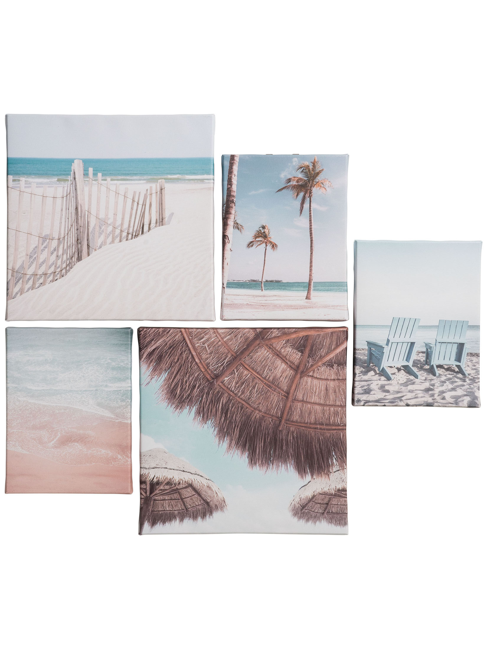 Beachlife Leinwand Druck, Hellblau