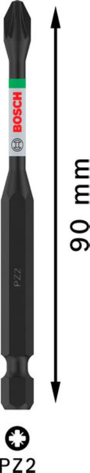 Bosch Blue Accessories 2608522547 PRO Pozidriv Schlagschrauberbit PZ2 90 mm